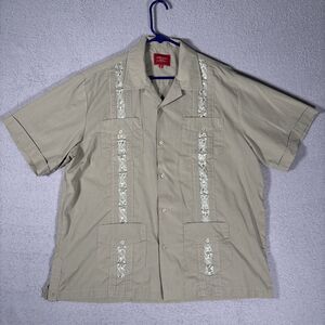 Maximo’s‎ U.S.A. Cigar Camp Bowling Shirt Men’s Size XL 4 Pocket Olive